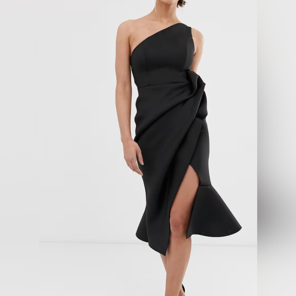 ASOS Elegant Black One-Shoulder Dress